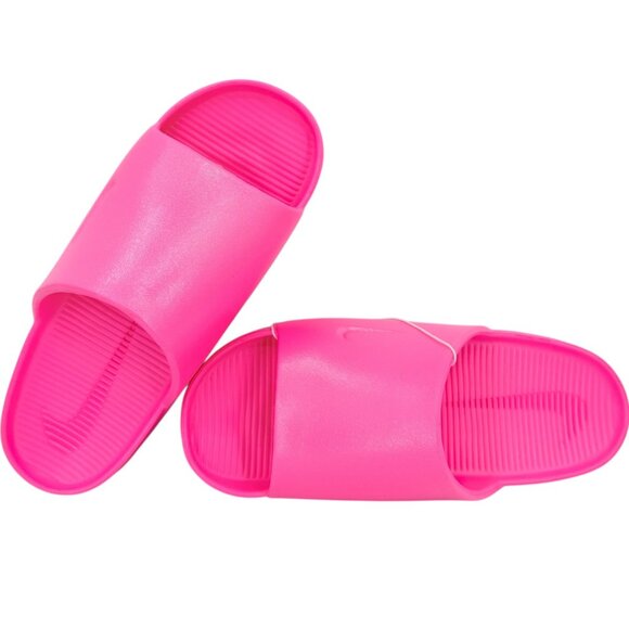 Nike Women's Calm Slide SE Hyper Pink Logo Slip-on Sandals Size 11 NWOB - Picture 10 of 12